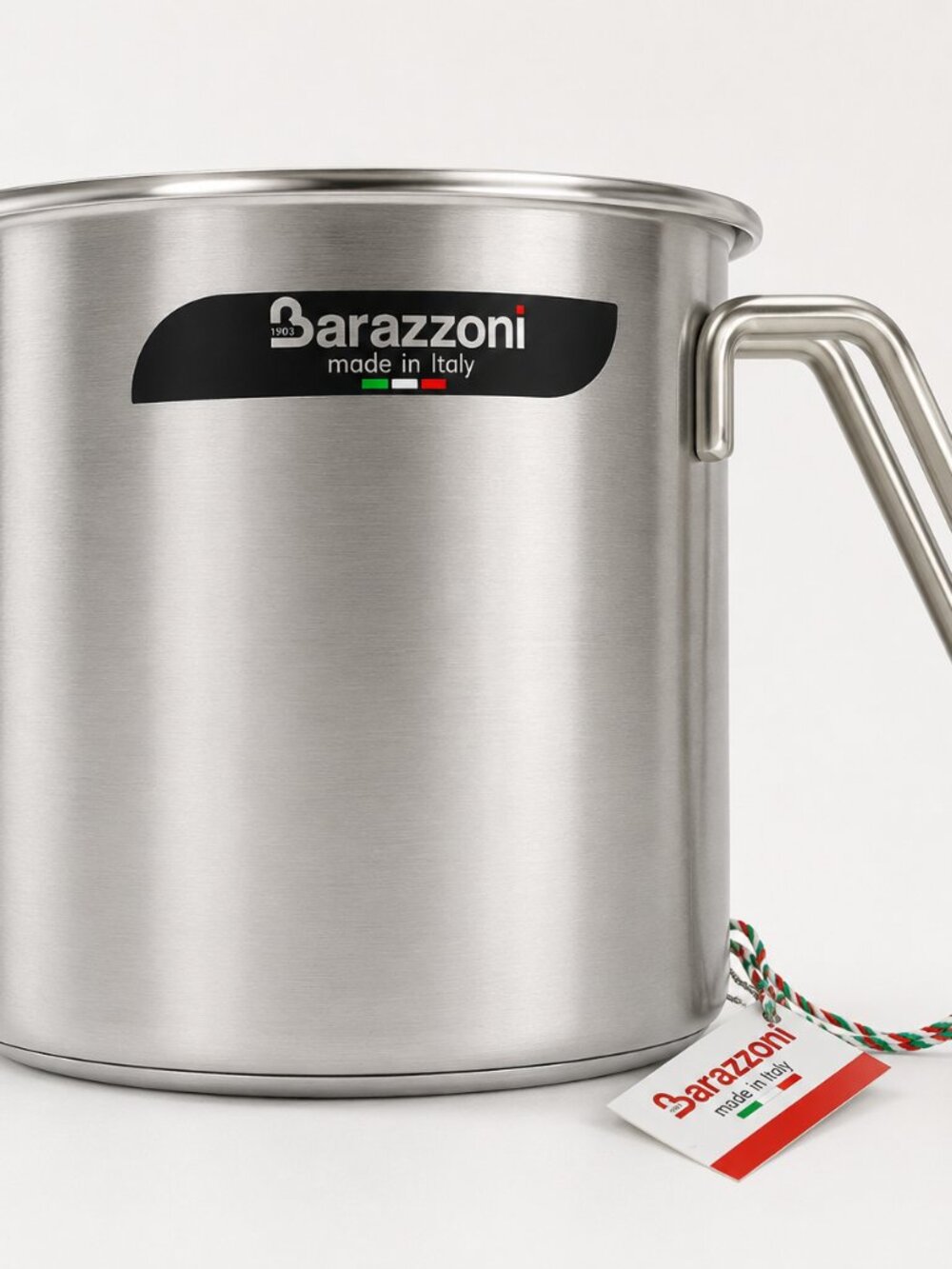 Barazzoni 18/10 Stainless Steel Milk Pan Made in Italy Kitchen Cooking Pot